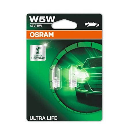 Osram T10 w5w ULTRA LIFE 2-pack Original lampor position mm W2.1x9.5d