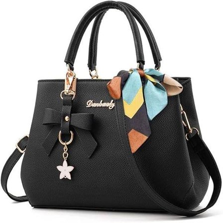 PU Læder Dame Skuldertaske, Top Håndtag Taske, Kvinde Håndtasker Mode Tote Taske til Hverdag & Arbejde, Tørklæde tilfældige farver