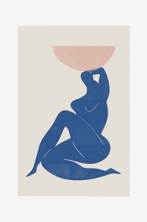 Pelcasa - Poster Vase And Woman - Beige - Postere - Fra Homeroom