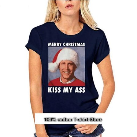 Glædelig jul T-shirt til mænd og kvinder, "kiss my ass" statement tee, Rick swold skjorte