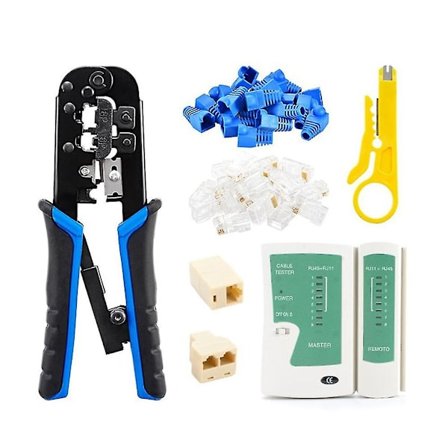 Netværkskabel Tester Rj45 Crimp Tool Kit Cat5 Cat5e Ethernet Crimp Tool, Rj-11, 6p/rj-12 Crimp,
