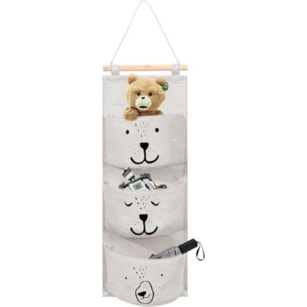 Seinälle Ripustettava Säilytyspussi, Ripustettava Järjestelijä 3 Taskulla, Kokoontaitettava Ripustettava Pussijärjestelijä Kylpyhuoneeseen, Keittiöön,