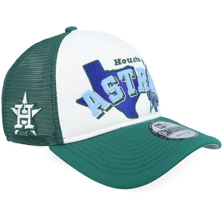 New Era - MLB Green adjustable Czapka Z Daszkiem - Houston Astros State Flower White/Green A-Frame Trucker @ Hatstore