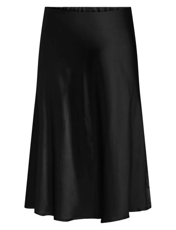 Cardomina Satin Calf Skirt Wvn Black ONLY Carmakoma