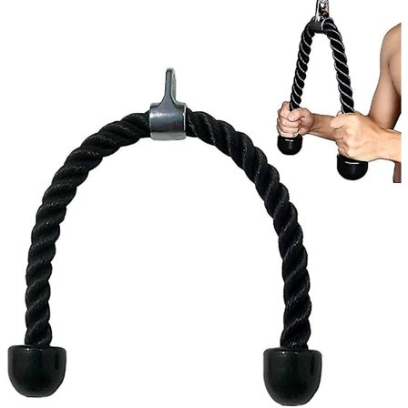Nylon Triceps Tau for Trening, Slitesterk, med Sklisikker Håndtak, Treningsgave for Triceps