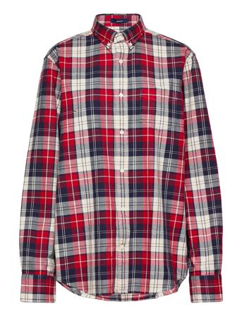D2. Reg Heavy Washed Check Bd Skjorta Casual Multi/mönstrad GANT