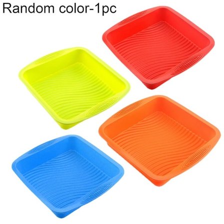 Kakeform Non-Stick Varmebestandig Bølgete Bunn Firkantet Silikon Matkvalitet Kakebrett for Kjøkken