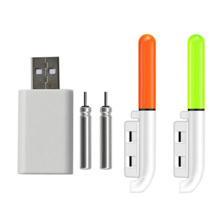 Fiskelysstaver Fiskeredskap med Oppladbart Batteri Glødelampe Stangtupp Gløderør LED Nattfiskestenger