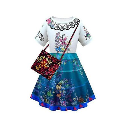Disney Encanto Mirabel Cosplay Kostume Børn Pige Festkjoler Karneval Udklædning
