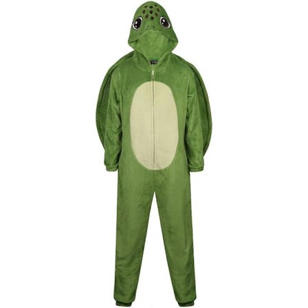 Børn Unisex Skildpadde Ansigt A2Z Onesie Heldragt Alt i Et Dyretema Jumpsuit - STØRRELSE: 9-10 År