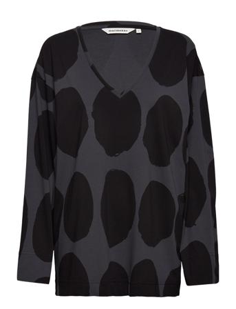 Rannva Koppelo T-shirts & Tops Long-sleeved Svart Marimekko*Betinget Tilbud