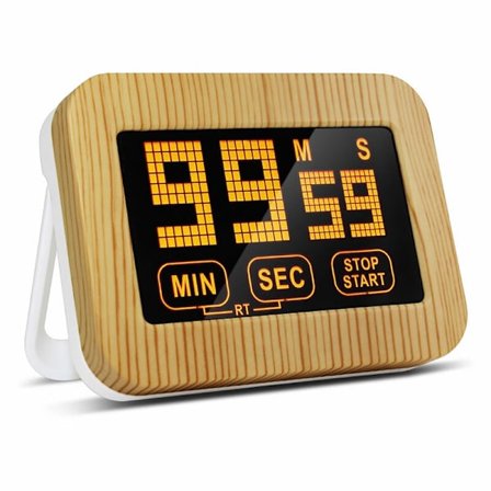 Upplyst Köktimer, Magnetisk Timer, Pekskärm Digital Timer, Kraftfull Nedräkningstimer med LCD-pekskärm, Magnetisk Timer för Kök, Sho