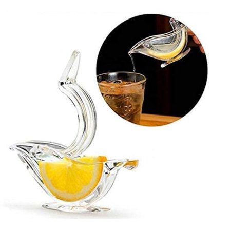 Bird Lemon Wedge Squeezer,Klar färg Fågelformad Akryl Hand Citron Saftcentrifug