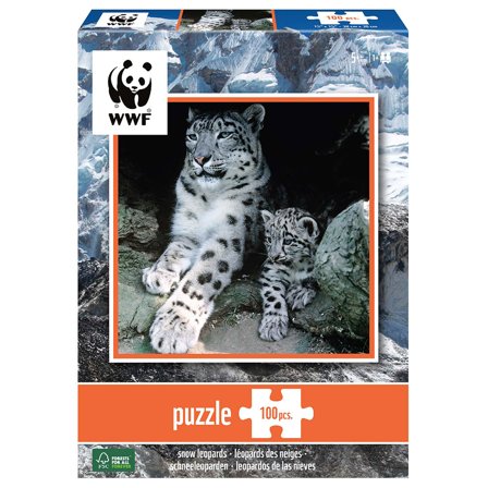WWF Snøleoparder Puslespill 100 Brikker