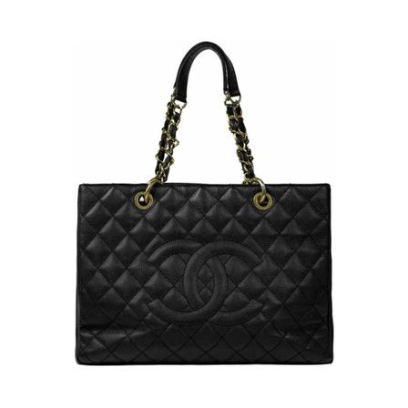 Chanel Vintage, Pre-owned Tote Bags Zwart, Dames, Maat:ONE Size,leer