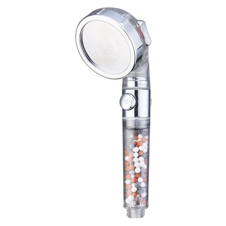 Brusehoved med 3 tilstande, højtryksbruserhoved med tænd/sluk-knap, stopknap, vandbesparende ionisk mineralanion, håndbruserhoveder