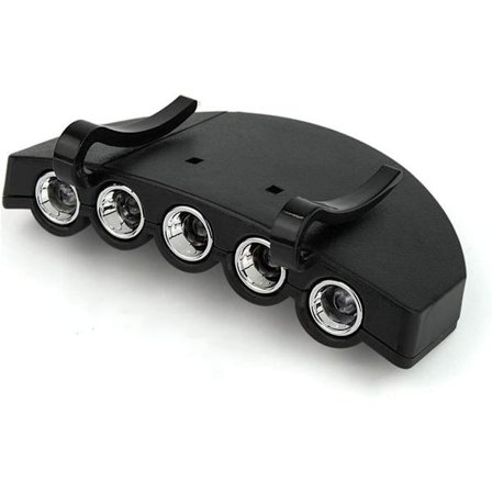 LED-lys til kasket, Forwan 5LEDs Pandelampe Klips-på Hatte Lys Op Hat Med Batteridrevet Pandelampe Håndfri Lys Elektriker Belysningsværktøjer til 