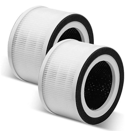 2-pack Ersättnings True HEPA-filter Kompatibelt för Fillo//Allo Luftrenare 3-stegs Filtrering