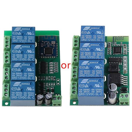 4-kanals Bluetooth-kompatibelt relæswitchmodul med app-fjernbetjening til mobil