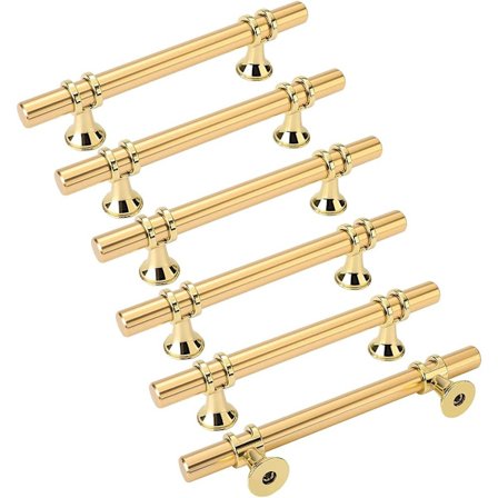 6 stk møbelhåndtak, kjøkkendørhåndtak Skuff Messinghåndtak senteravstand 96mm