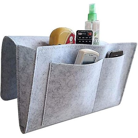 Hengende Oppbevaringslomme i Filt for Sengen - Anti-Skli