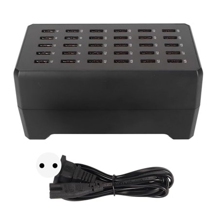 150W 30 Port USB Laddstation Snabb Laddningshubb Smart Identifiering 100 240V EU-kontakt