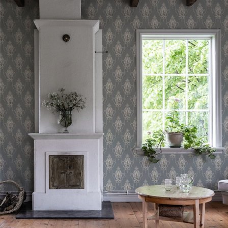 Duro Edsbyn 518-04 Tapet Gammelsvenska Klassiker 1850-1950 Blå, Färg & tapeter