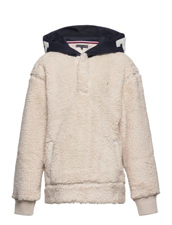 Sherpa Fabric Mix Hoodie Beige Tommy Hilfiger