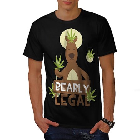 Bearly Legal 42 Funy Men Blackt-shirt