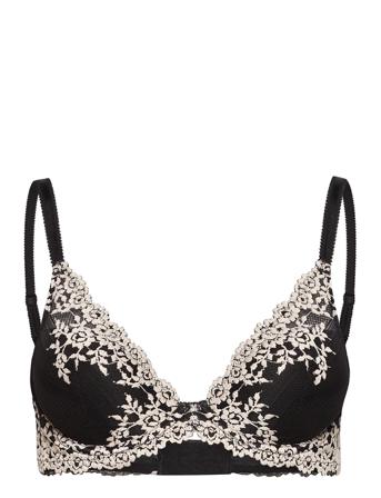 Embrace Lace Lingerie Bras & Tops Plunge Bras Svart Wacoal