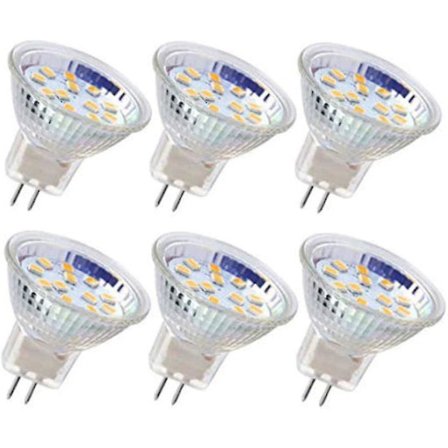 6 stk. MR11 LED Pærer GU4 Spotlight 3W 18 LED Halogen 20W Ikke-dimbar Ækvivalent 12V AC/DC (Kold Hvid) Ty-yuhao