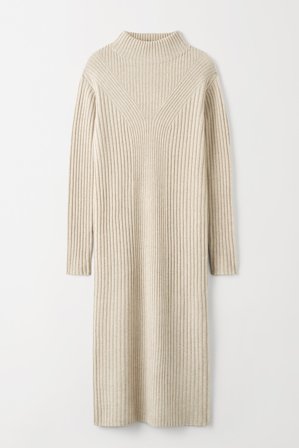 Soft Goat - Turtleneck Dress - Cashmere dress - L - Natural Sand