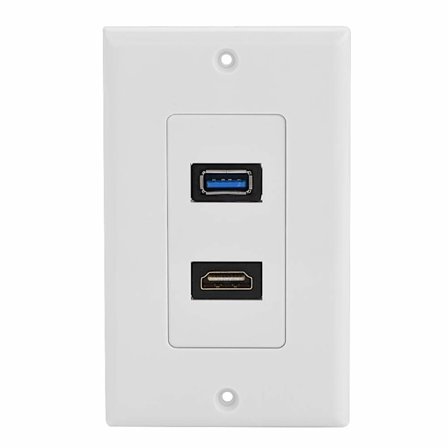 Vägguttag, Flush Outlet Väggplatta Uttag, 2 Portar