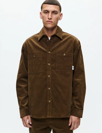 WOOD WOOD Wwcooper Overshirt 25258 - Brown - S
