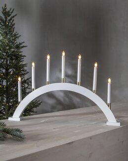 Adventslysestake Gillian Hvit