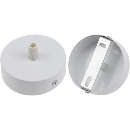 2 stk. Hvid loftsroset baseplade loftslampe 80mm Retro lys baldakin sæt rund lysekrone loftsplade base til hængelampe