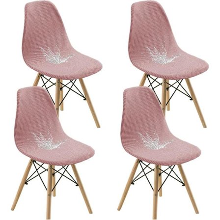 Stræk Jacquard Stolebetræk, Aftagelige Vaskbare Betræk til Spisestuestole Køkken Banket Hjem Hotel