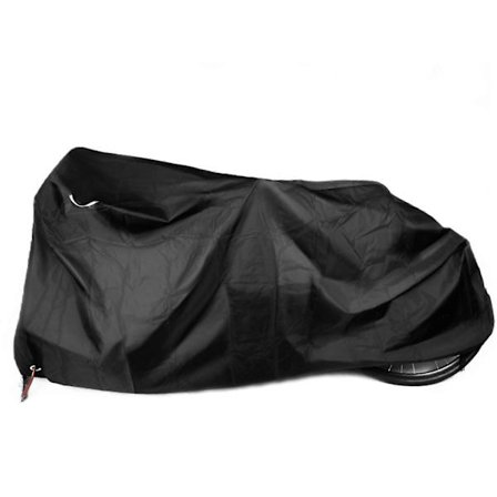 Tandem Cykel Cover Ekstra Lang Cykel Opbevaring 2 Cover Seateer Trailer Cover Solbeskyttelse Sort