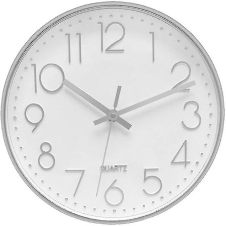 Wall Clock 12-inch Silent Non-ticking Wall Clock
