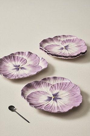 Jotex - Tallrik 4-pack ø 27 Cm Lila/vit FLORA - Köp Tallrikar hos Jotex