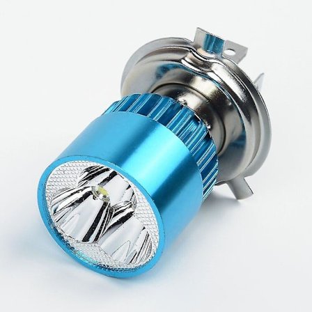 Dc 12-85v 3 LED Motorsykkel Hovedlys Pære Hi/lo Scooter Lampe Tåkelys Pålitelig. (blå)(1stk)