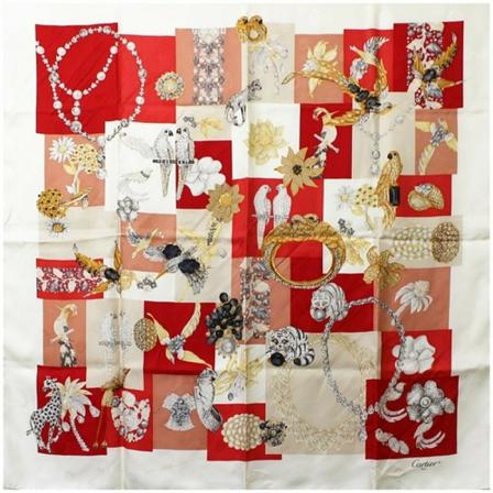 Cartier Vintage, Pre-owned Scarf Rood, Dames, Maat:ONE Size
