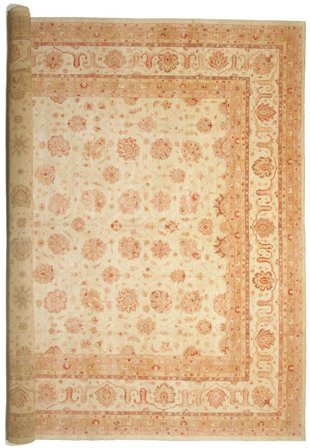 Handgeknüpft Ziegler Teppich 575X842 Beige/Orange