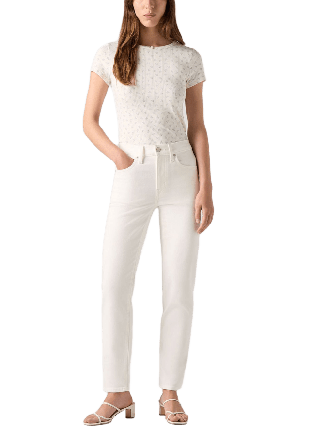 Levi's 724 High Rise Straight Jeans Dam Beige W27/L32