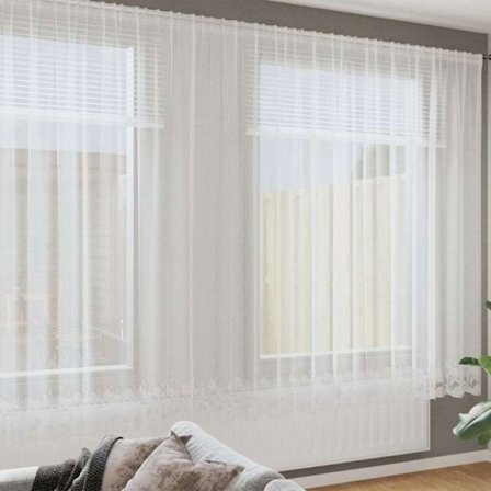 Gardiner - genomskinliga Vidaxl Spetsgardin Vit 900 x 240 cm Polyester