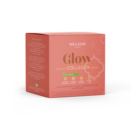 Wellexir Glow Beauty Kollagen Dryck Persika Iste 30 st