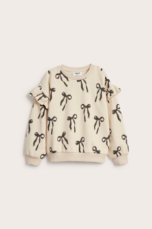 Kappahl | Sweatshirt med volang | Lys beige