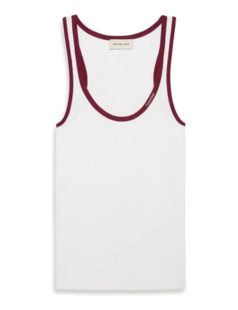 Ctn Rib Tank With Color Block Tr White Calvin Klein Jeans