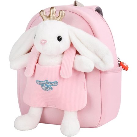 1 stk. Rygsæk til børn Kanin Rosa med snor, Småbørnsrygsæk Fyldte dyr Småbørnslegetøj, 2 3 4 5 6 år gammel pige fødselsdag
