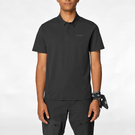Salomon - Prendas interiores - Partes de arriba Prendas Trackline Polo M - Deep Black
